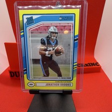 Panini Donruss Jonathon Brooks #354 Rated Rookie Press Proof Yellow Panthers