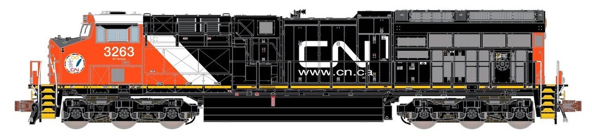 ScaleTrains N GE ET44AC Tier 4 GEVO Canadian National CN #3280 DCC