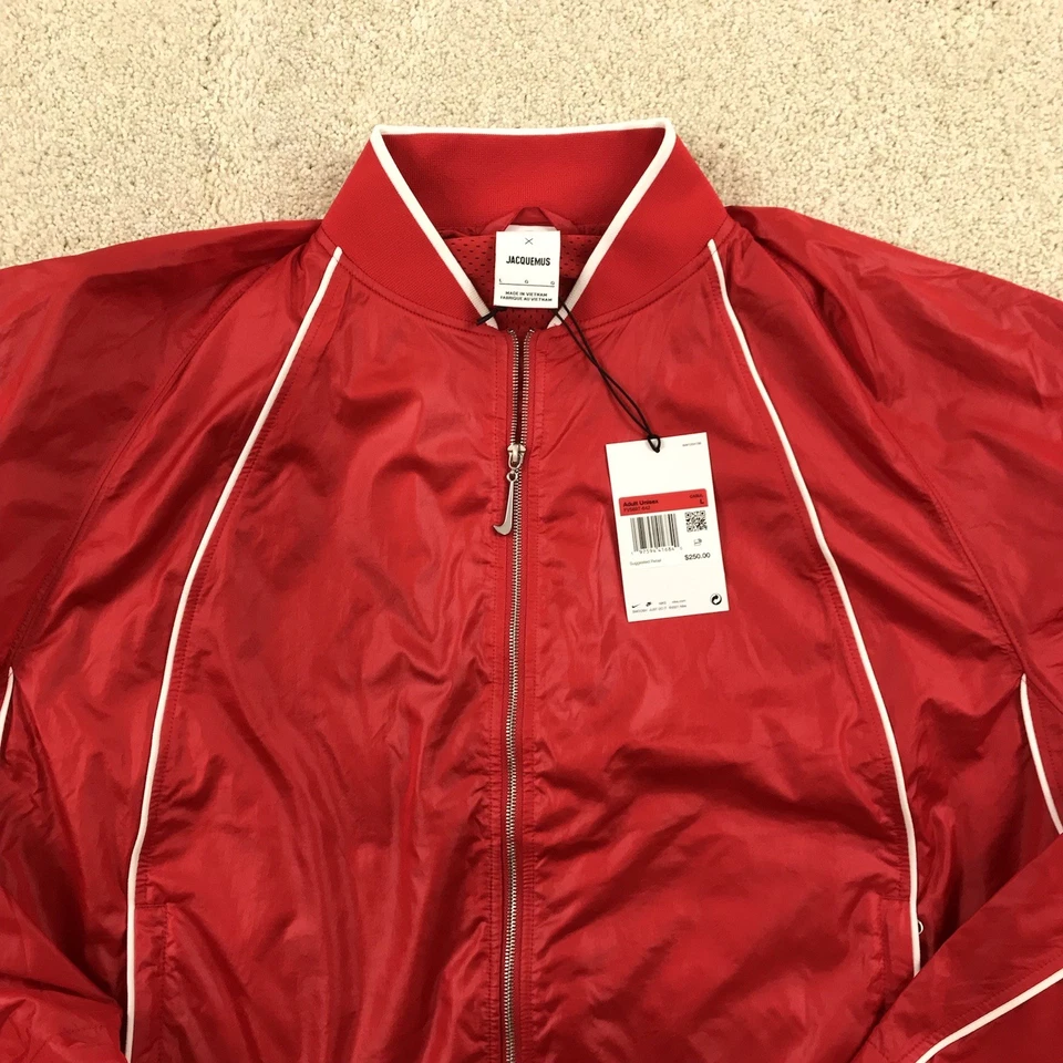 Nike x Jacquemus Track Jacket Adult Large New Red FV5697 642 - Image 2 of 4