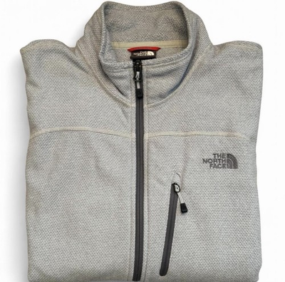 #ad The North Face Men’s Full Zip Fleece Jacket Gray Grid Waffle Outdoor Size L $39.99