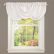 Lucia Elegant Waterfall Valance for Living Room Kitchen, and Bedroom, Soft