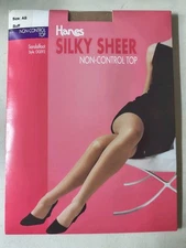 Hanes Non Control Top Silky Sheer Style OG093 Buff Sz AB Pantyhose Sandalfoot