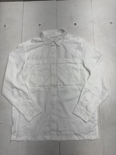 Port Authority Solid White Button Up Long Sleeve Shirt Mens Size Large