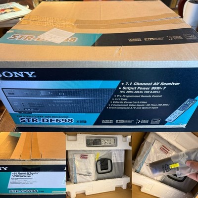 New Sony STR-DE698 FM Stereo / FM AM 7.1 Channel Receiver, Output 90Wx7, V-input