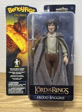 Bendyfigs Lord Of The Rings Frodo Baggins Action Figure With Display Stand New
