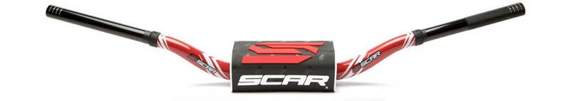 Guidon SCAR O2 High rouge pour transformer vos sessions motocross sur terre et boue