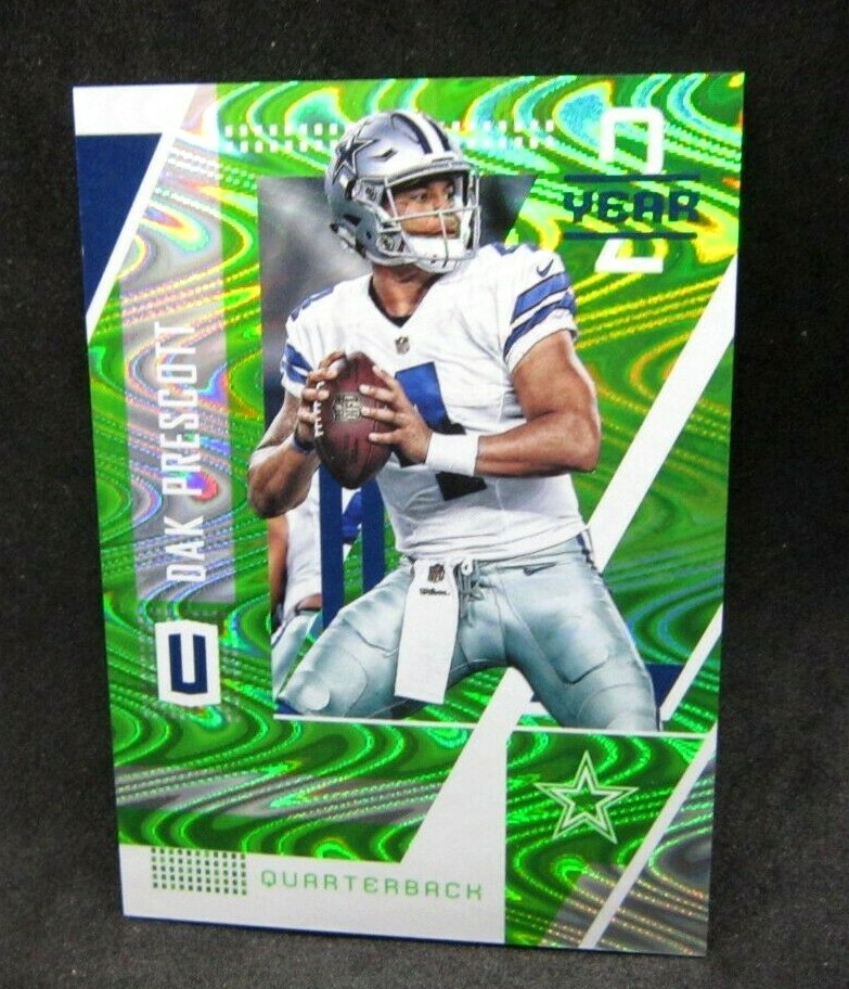 DAK PRESCOTT 2017 PANINI UNPARALLEL GREEN PRIZM REFRACTOR#157/199!COWBOYS QB
