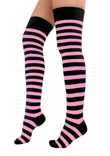 Girls Over The Knee Stripy Stripey Striped Socks Cotton Rich UK Size 4-5.5 - Picture 101 of 104