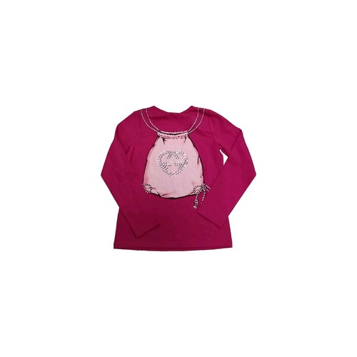 NWT NEW Gucci girls purple fuchsia graphic print tote back logo T-shirt 6y 12y - Picture 2 of 3