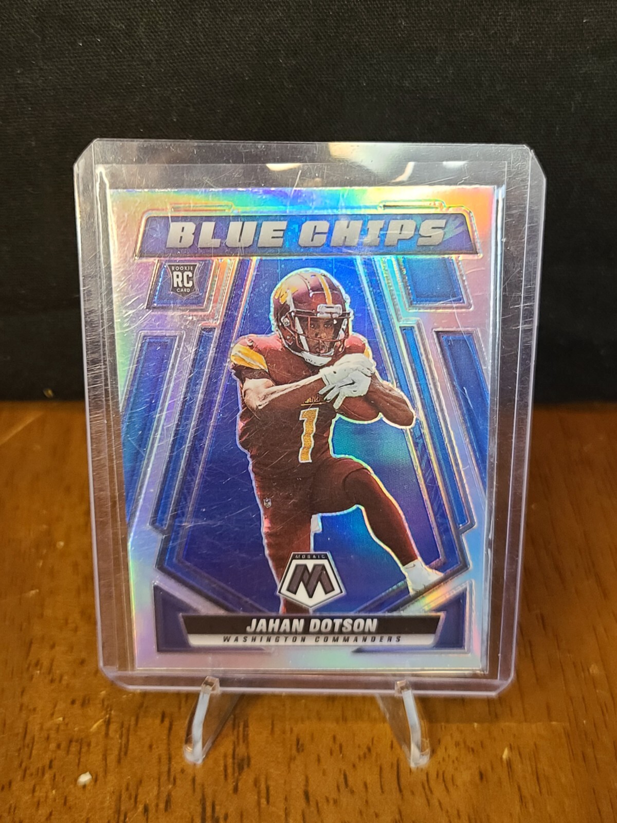 2022 Mosaic Blue Chips #BC-11 Jahan Dotson RC Silver Prizm Commanders 🔥