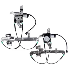 Pair For 2001-2006 Chevy Tahoe Rear Left Right Power Window Regulator With Motor