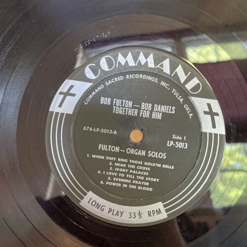 Bob Fulton Bob Daniels SIGNED Together For Him Gospel LP Command LP5013 VG - Picture 12 of 15