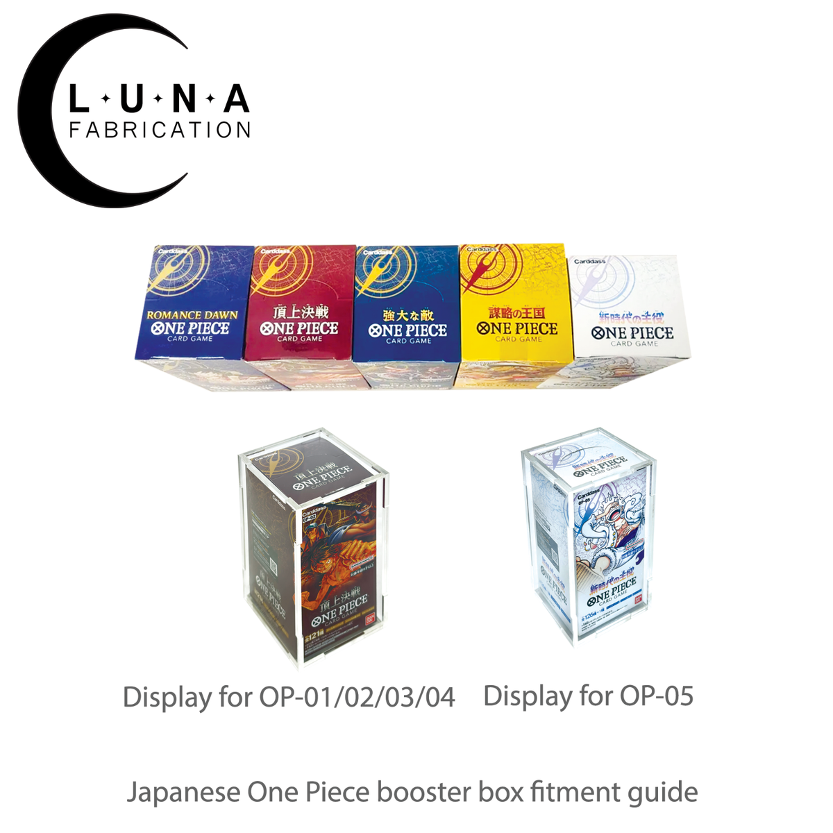 one piece booster box display case Collection Realm One Piece Booster Box Acrylic Display Case – Stackable,  Magnetic Lid, UV & Dust Protection, Durable Collector Display, 1 Pack main image 1