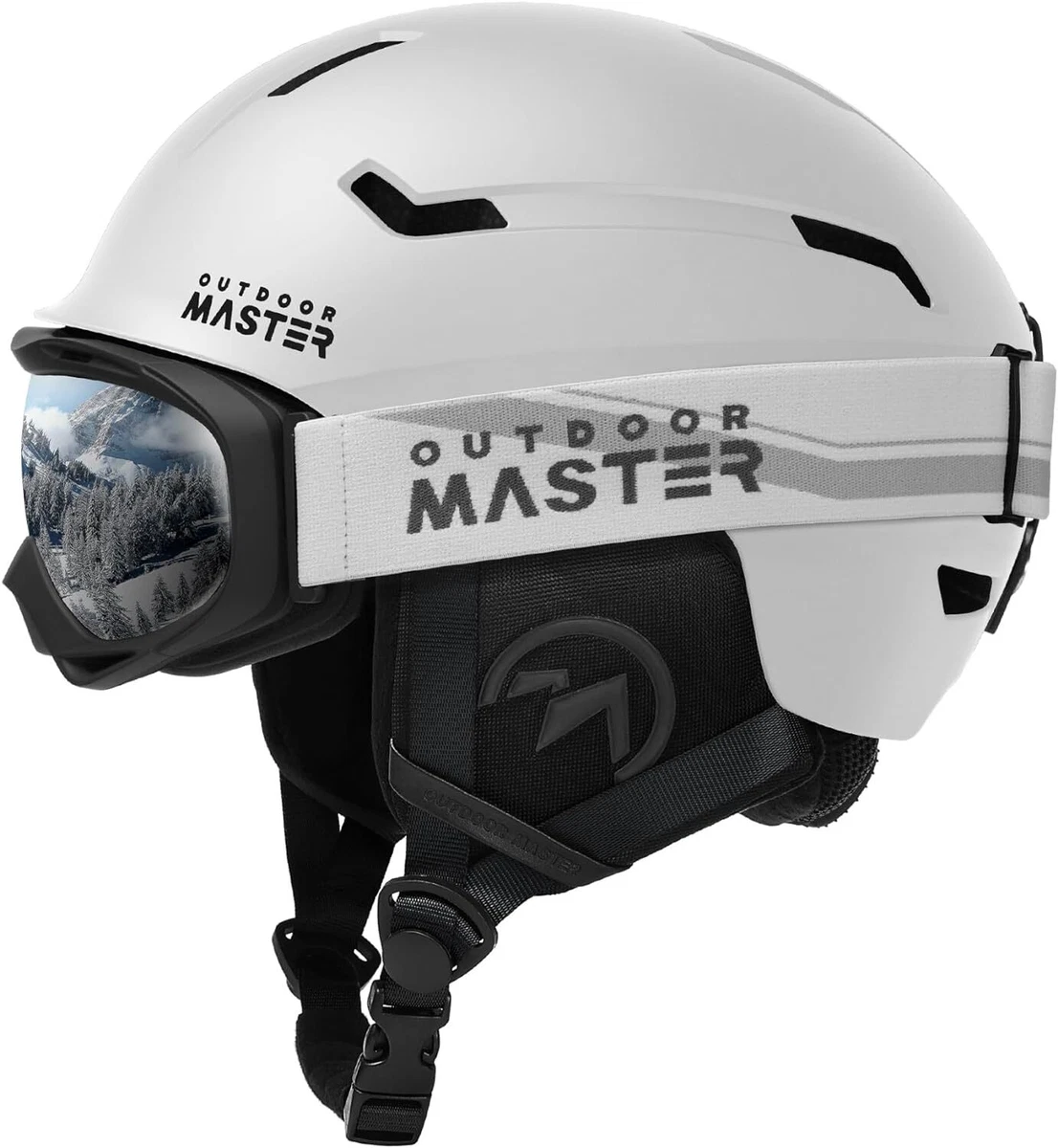 Snowboard helmet and goggles 2025