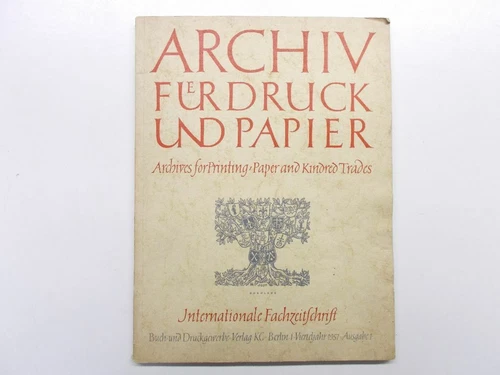 Archive for Print and Paper. Issue 1, 1957. Archives for Printing Paper & Kindred