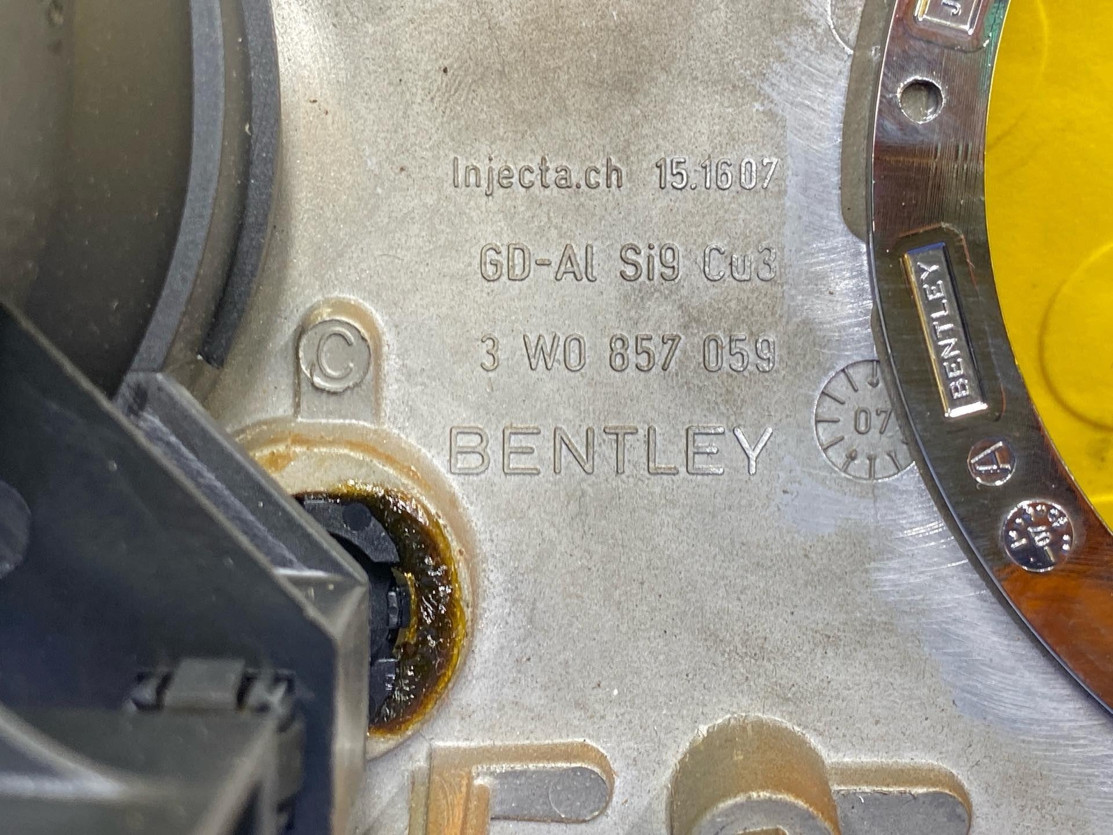 08 BENTLEY Continental GT Dash Speedometer Woodrain Cluster Trim OEM 3W1857053J