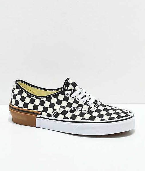 vans authentic checkerboard gum