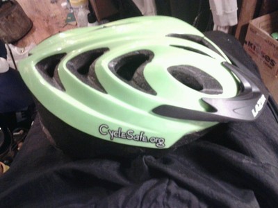 lime green bike helmet