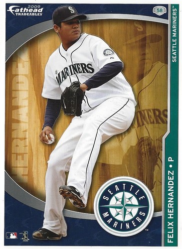 FELIX HERNANDEZ SEATTLE MARINERS FATHEAD TRADEABLES REMOVABLE STICKER 2013 #17 - Picture 2 of 3