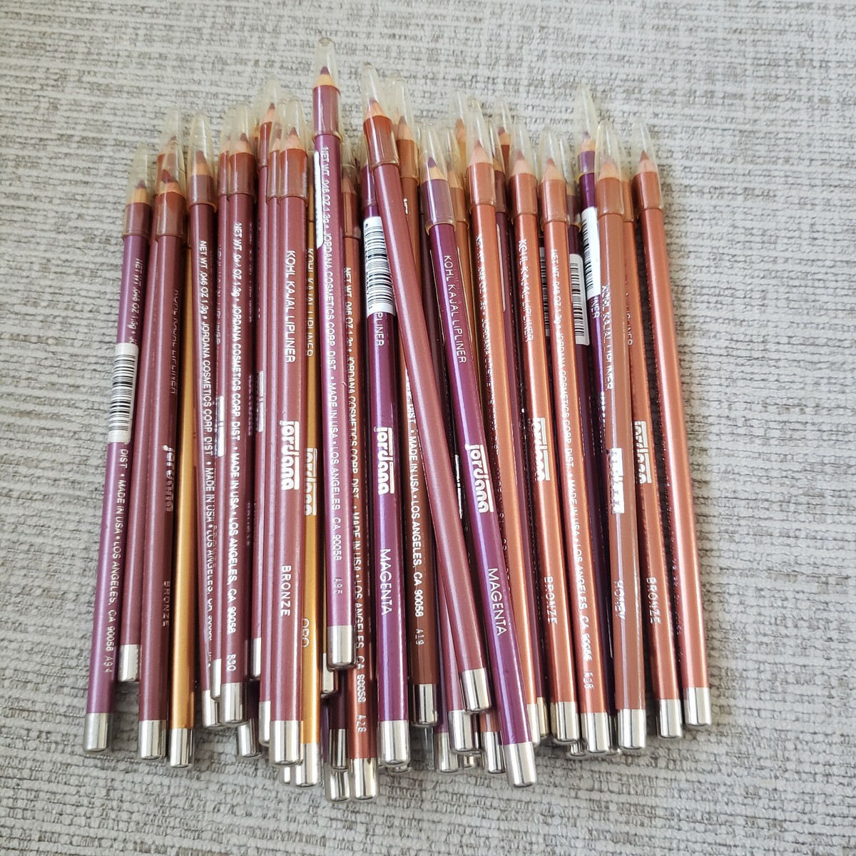 3x Jordana Kohl Kajal Lip Liner Pencil Honey,Bronze,ORO,Magenta