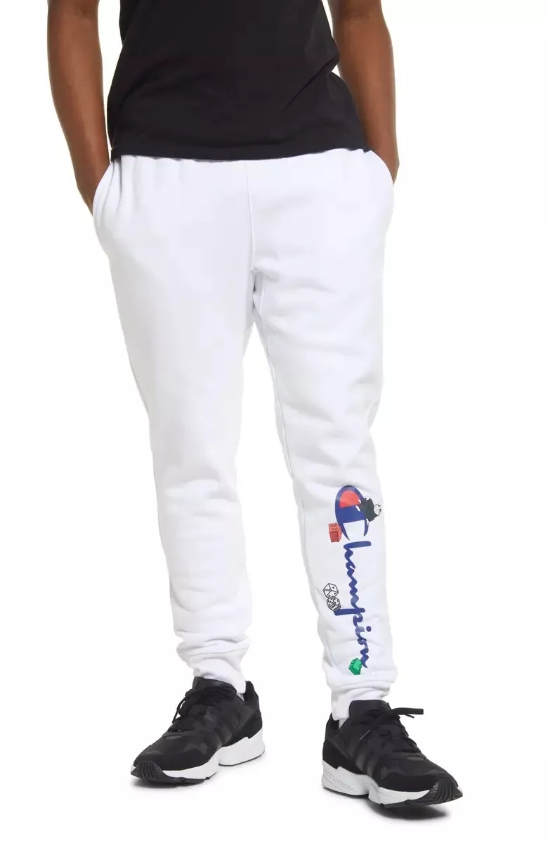 Mens Champion Monopoly Sweat Pants Reverse Weave White M XL | eBay