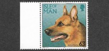 DOGS ALSATION DOG GERMAN SHEPHERD POLICE DOG MNH 1996 ISLE OF MAN PETS