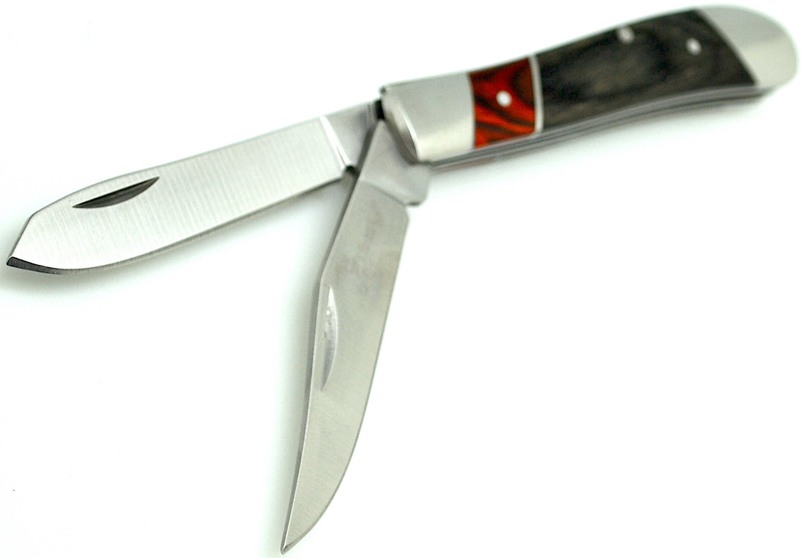 6 1/4" New ELK RIDGE 2 Blade Dual Wood Handle POCKET KNIFE Folding Knives ER-220