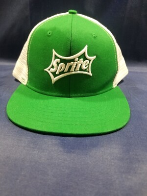 Sprite Soda Hat Adjustable Snapback Trucker Mesh Green and White Cap (0054)