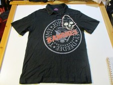 THE RAMONES 1-2-3-4 BRAND VINTAGE POLO SHIRT L/XL MADE IN USA JOEY TOMMY RARE