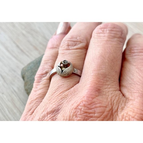 Vintage Karl Laine Sterling Silver Ring, Finland 925 Modernist Jewelry - 第 1/7 張圖片