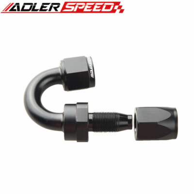 180 Degree AN4 6 8 10 12 16 Aluminum Fuel Oil Gas Line Hose End Fitting Adapter