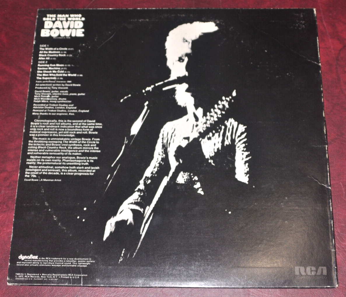72年US盤 THE MAN WHO SOLD THE WORLD BOWIE Lot 4 - DAVID BOWIE - THE MAN WHO SOLD THE WORLD - US