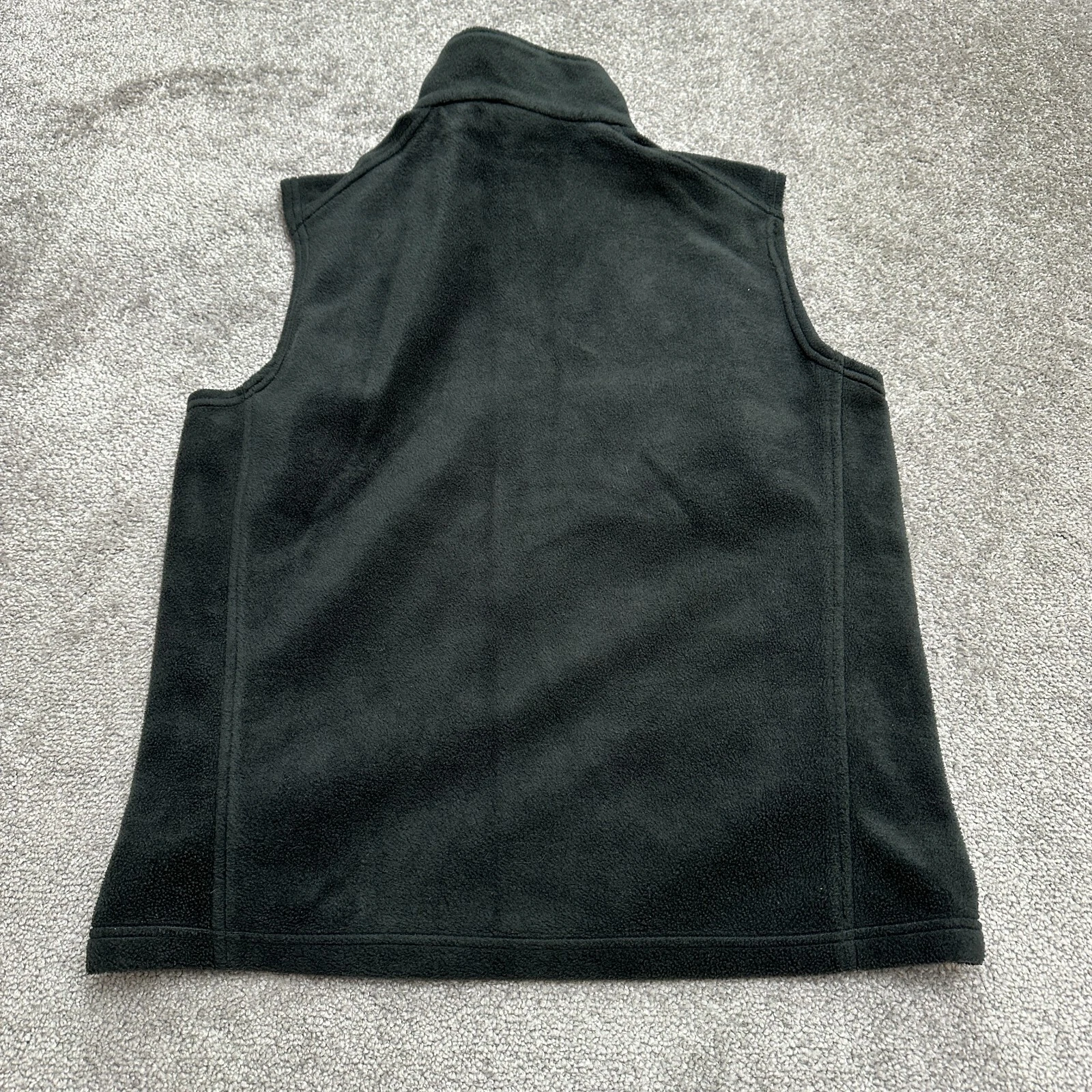 Columbia Steens Mountain Fleece Vest Mens Medium Black Full Zip Pocket Outdoor