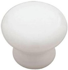  5 Pack  2 Pack 1-1/4 inch Ceramic Round Knob White