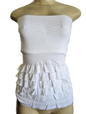 Seamless Ruffled Tube top with Inner Bra FAB-12292 