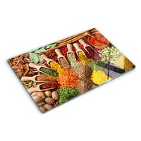Glas-Herdabdeckplatte Ceranfeldabdeckung Spritzschutz 80X52 Bunte GewüRze