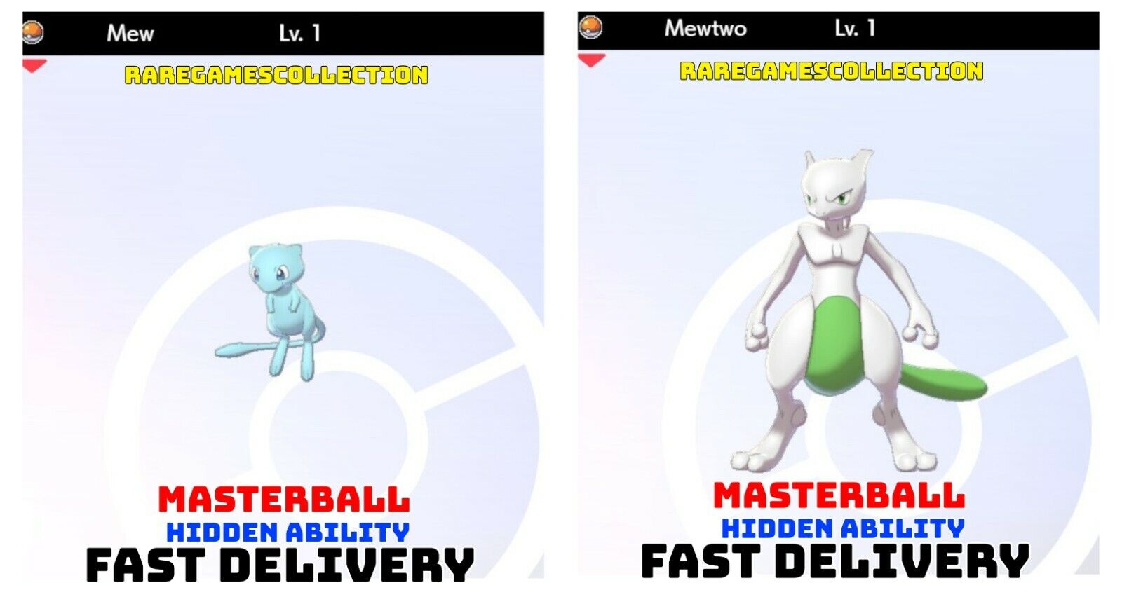 Shiny Mewtwo 6IV - Pokemon Let's Go Pikachu/Eevee Sword/Shield