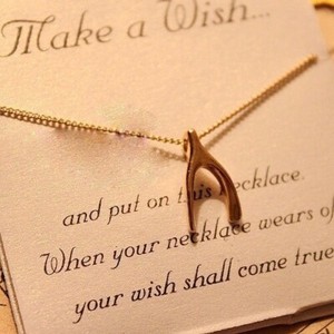 Authentic Wishbone 24K Gold Plated Necklace