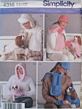 Simplicity 4316 women & DOG ACCESSORIES Elaine Heigl pattern 2006 New UNCUT FF