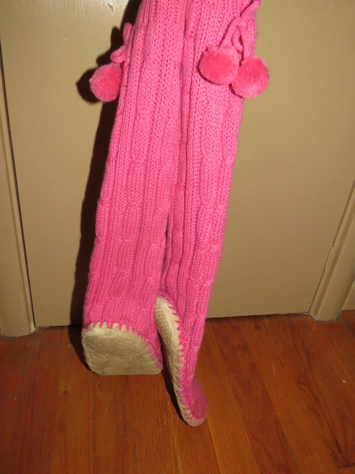 热卖 粉色 卧室 拖鞋 及膝 J Crew Yarn 莫卡辛女鞋 尺码 7 @  — 第 3/4 张图片