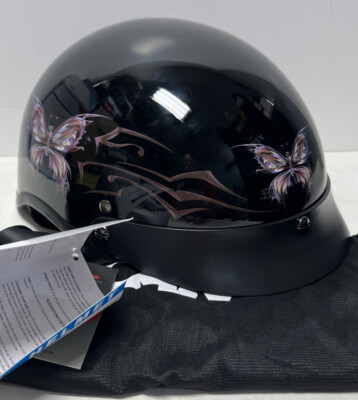 NEW VCAN V5 DOT Approved Half Shell Helmet Butterfly X-Small