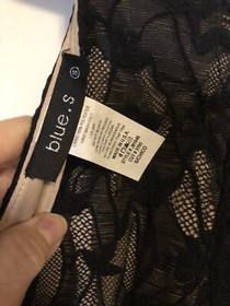 Blue. S Black Lace V Neck Ruffle Sleeve Jump Suit Size s 