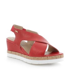 Sandali Igi&co 7177933 pelle rossa zeppa 6,5 cm Made in Italy Listino €89,90-20%
