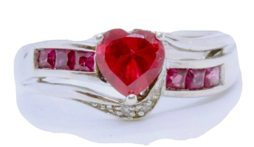 Kay Jewelers Ruby Heart Ring Size 7 Ebay