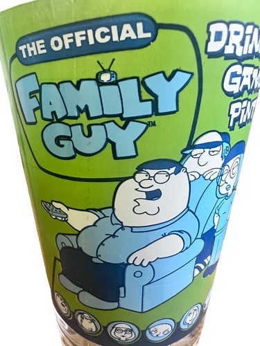 Family Guy TV Show Pint Glass Game Collectible Barware Official 2004 - Picture 11 of 16