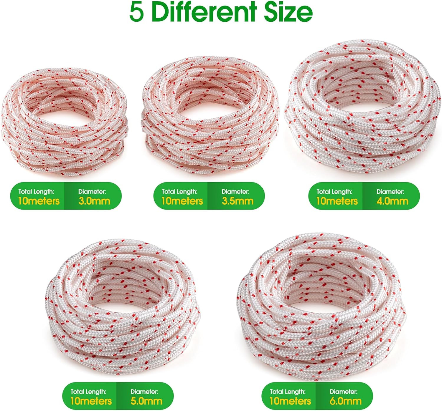 Replacement Recoil Starter Rope Pull Cord for Husqvarna STIHL Craftsman Chainsaw