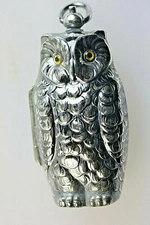 OWL SILVER SOVEREIGN COIN CASE DOUBLE HALF SOVEREIGN FULL SOVEREIGN CASE  