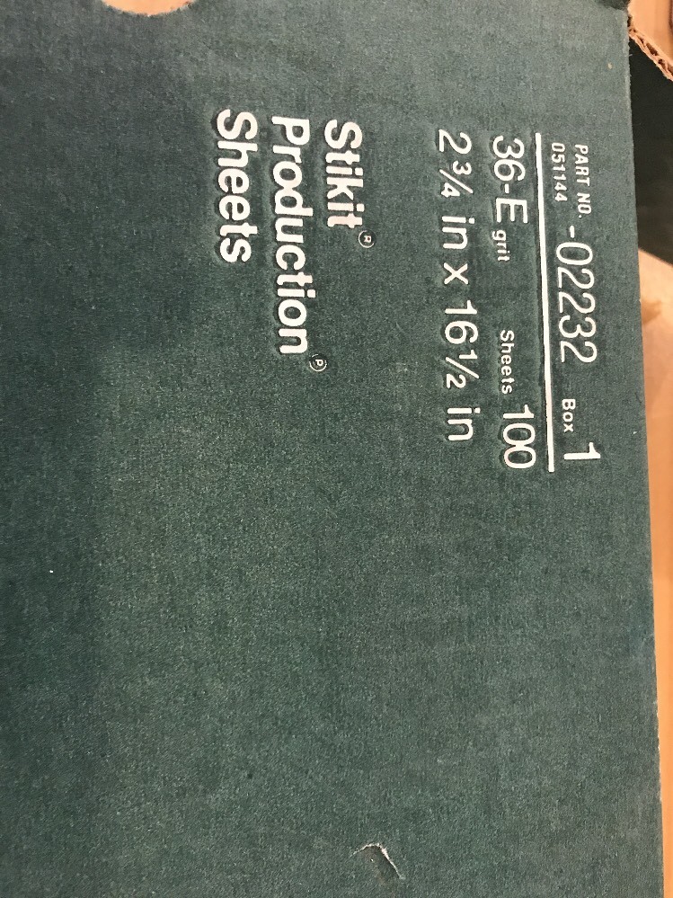 3M 2232 Green Corps Stikit Production Sheet 2 3/4inx16 1/2in 36E grit ...