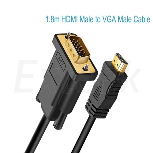 HDMI to VGA Male Female Adapter Cable Converter 1080p Audio Monitor Lead Full HD - Picture 8 of 16