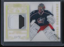 2013-14 National Treasures Hockey Sergei Bobrovsky Acetate Game Used Patch /72